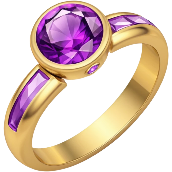 create a wedding ring emoji but with a purple crystal emoji
