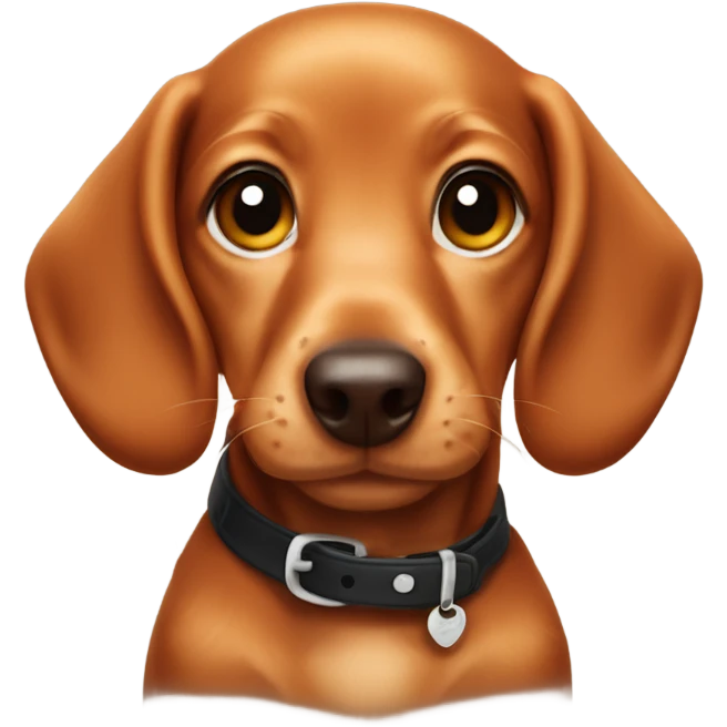 Ginger daschund puppy emoji