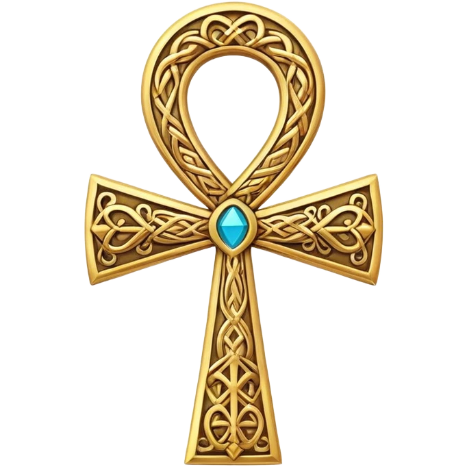 Gold ankh emoji