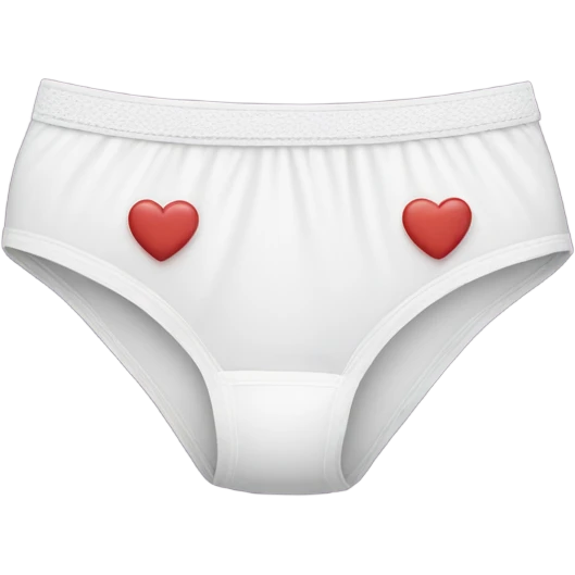 white underwear with hearts emoji