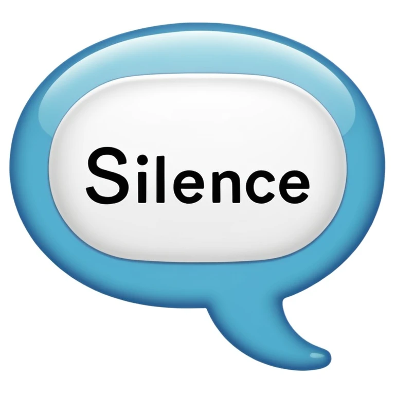 Text bubble that says “Silence Hoe” emoji