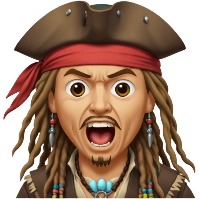 jack sparrow screaming emoji