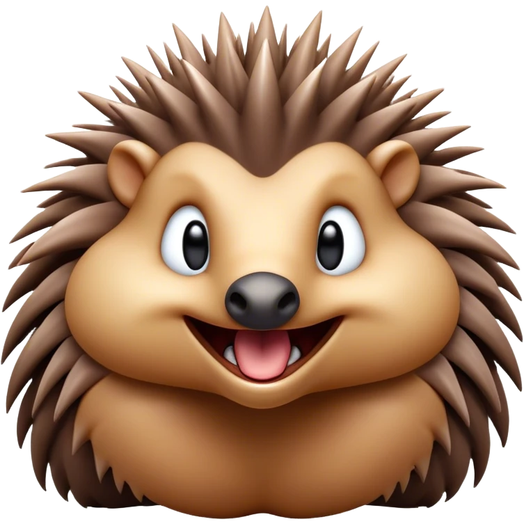 Cinematic Comical Echidna Portrait Emoji, Head tilted dramatically with an exaggeratedly amused expression, featuring a quirky, spiky fur with a scrunched-up face and wide, expressive eyes full of playful disbelief, Simplified yet hilariously expressive features, highly detailed, glowing with a slightly sassy glow, high shine, dramatic yet playful, stylized with an air of cheeky mischief, bright and endearing, soft glowing outline, capturing the essence of a spirited and over‐the‐top echidna, so meme‐worthy it feels like it could prick its way into internet fame instantly! emoji