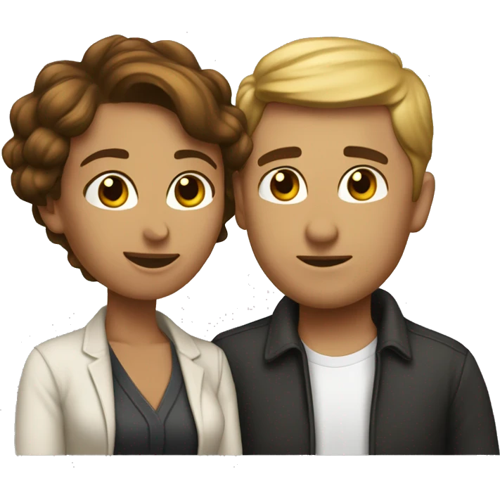 Un couple qui s’embrasse amoureusement emoji