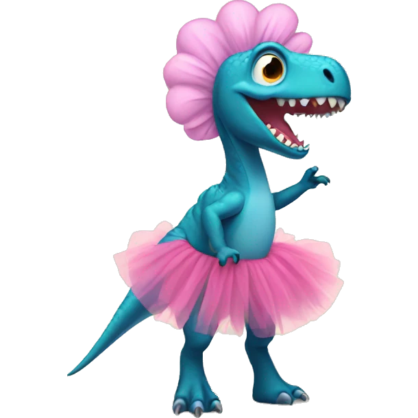 Dino wearing tutu emoji