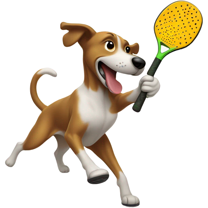 dog playing pickleball emoji