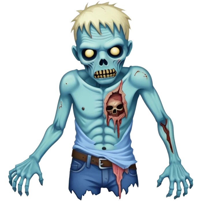 blue zombie emoji