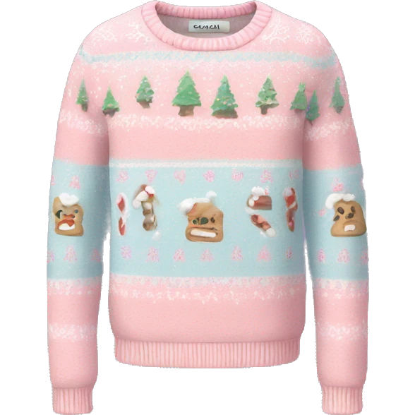 Pastel Christmas sweater emoji