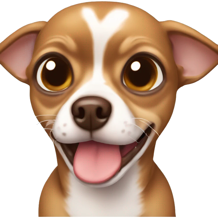 Brown chihuahua with blep  emoji