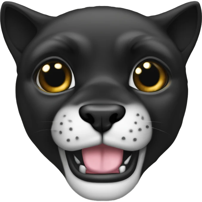 Un emoji de pantera negra podría ser completamente negro con un rostro feroz o alerta. Tendría orejas puntiagudas y ojos brillantes, sin manchas visibles en el cuerpo. La expresión sería intensa y misteriosa, destacando la elegancia del animal. emoji