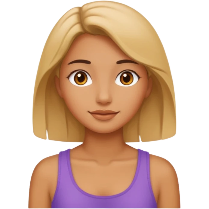 Stikers of girl which is a bit old and is relax emoji