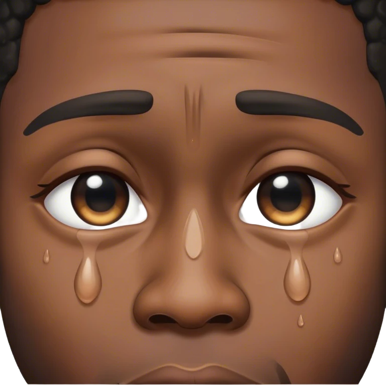 Black man crying  emoji