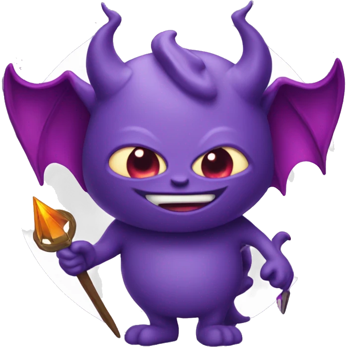 purple devil with halo emoji