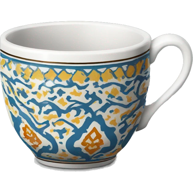 ceramic cup with Arabian ornament emoji