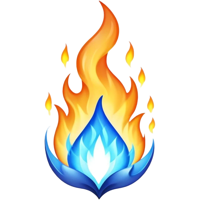 Blue flame emoji