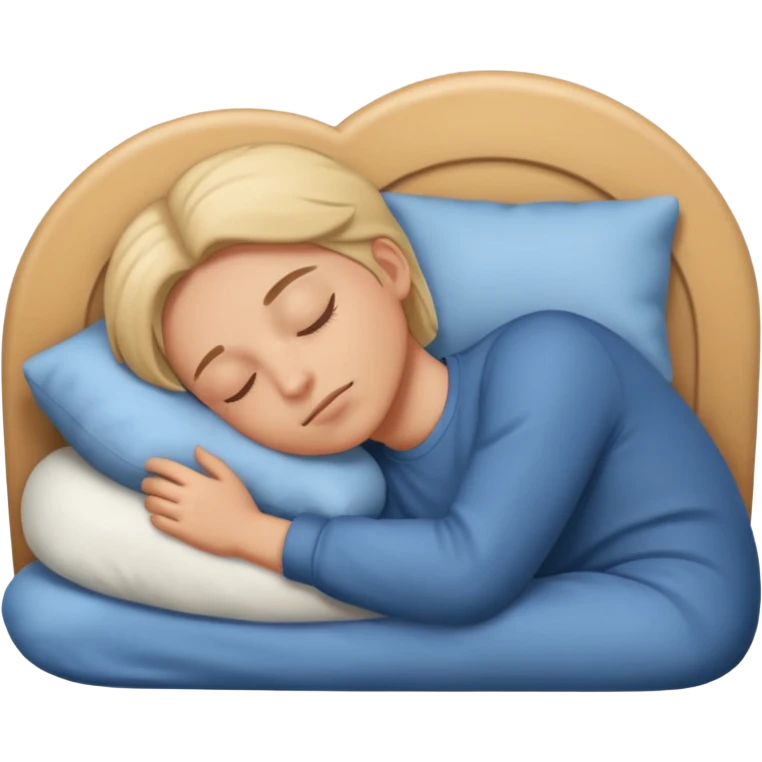 A human sleeping  emoji