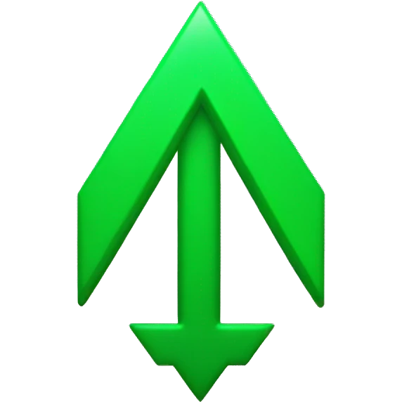 The up arrow is green emoji