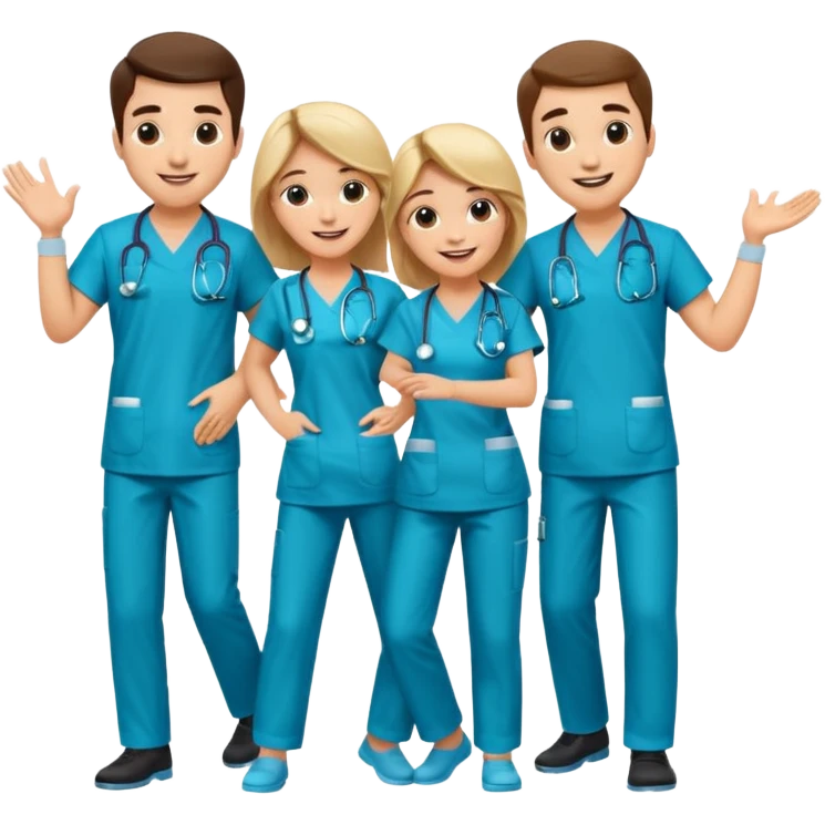 doctors doing cardio dance emoji