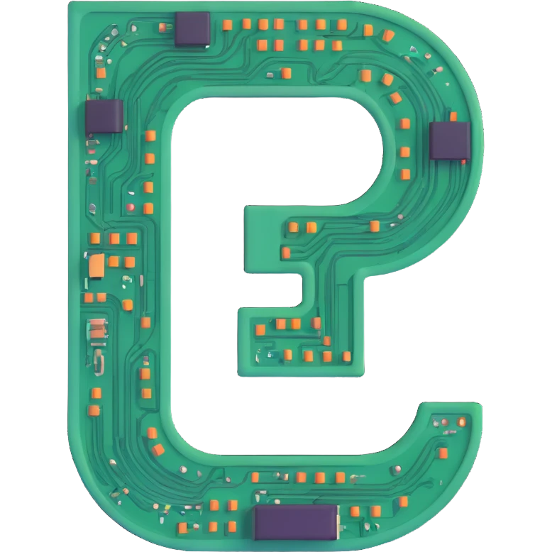 A fusion of the letter J and AI, representing artificial intelligence emoji