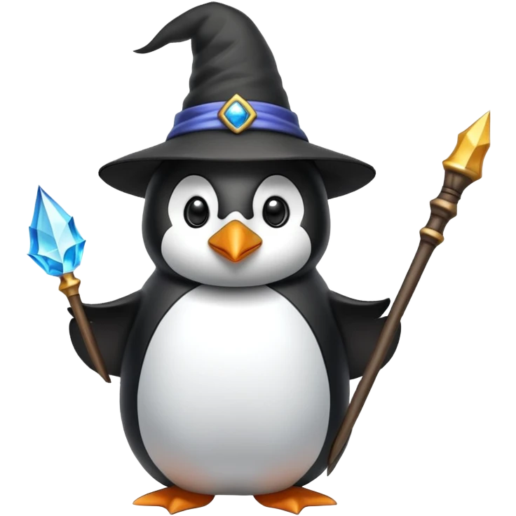 Penguin Wizard emoji