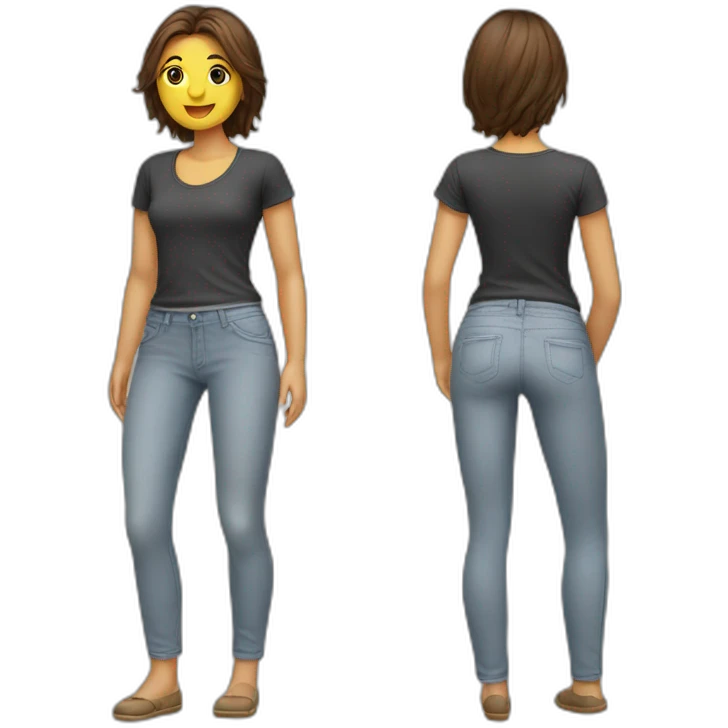 Femme avec un pantalon moulant emoji