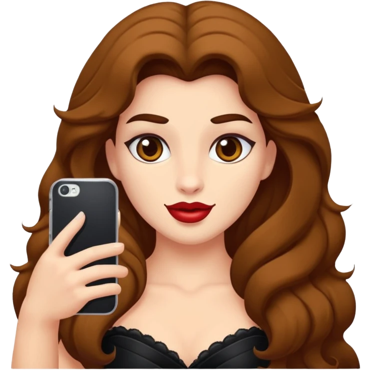 Haz un dos persones una la bella de bella y la bèstia y la otra uo con el pelo rizado largo haciendose un selfie emoji