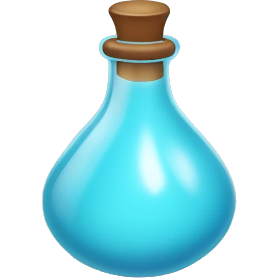 magic potion baby blue color emoji