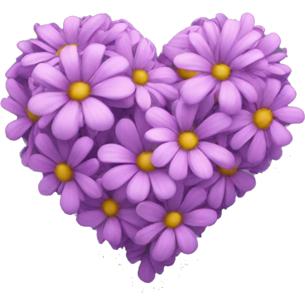 flower heart Lila emoji