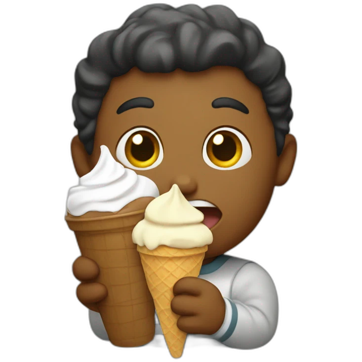 Nova Scotia eating ice cream emoji