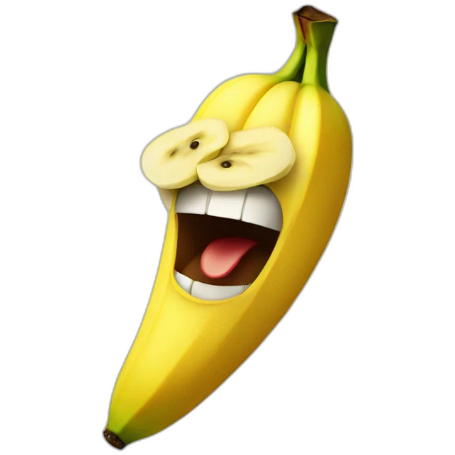 Angry banana emoji