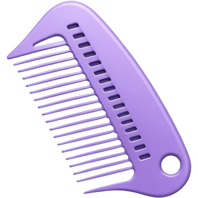 pastel purple styling comb emoji