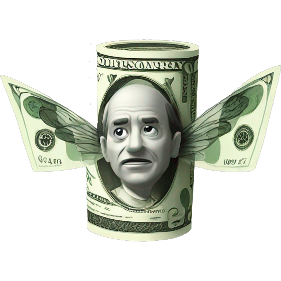 People money fly emoji