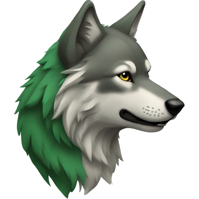 Wolf green emoji