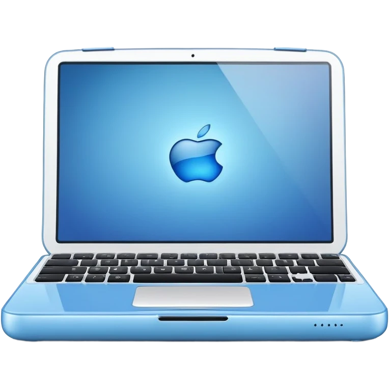 Apple M2453 iBook Y2K blue clamshell emoji