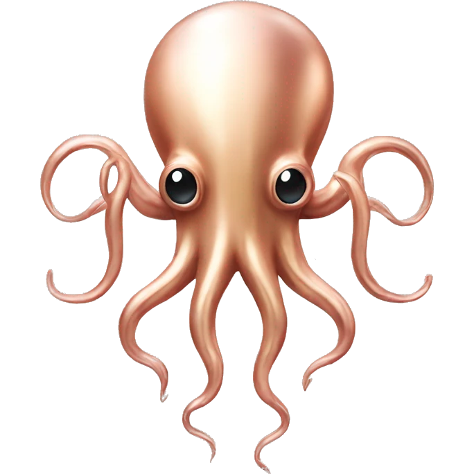 Rose gold metal squid  emoji