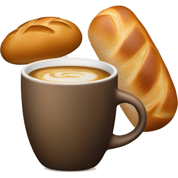 coffee and bread  emoji