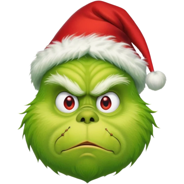 grinch with christmas hat emoji