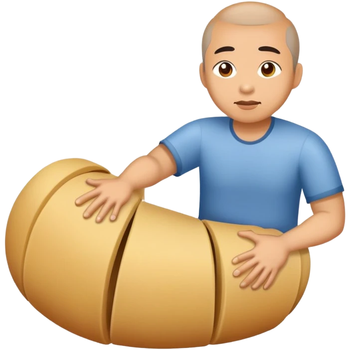 chinese man rolling down rolly polly emoji