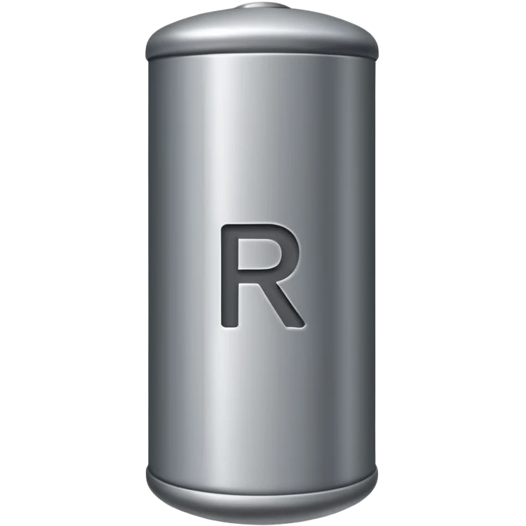 grey cyllinder with the word 'rhode' across the side emoji
