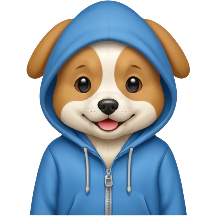 dog wearing a hoodie  emoji