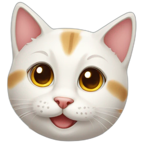 Smiling cute cat with Heart-Shaped Eyes emoji