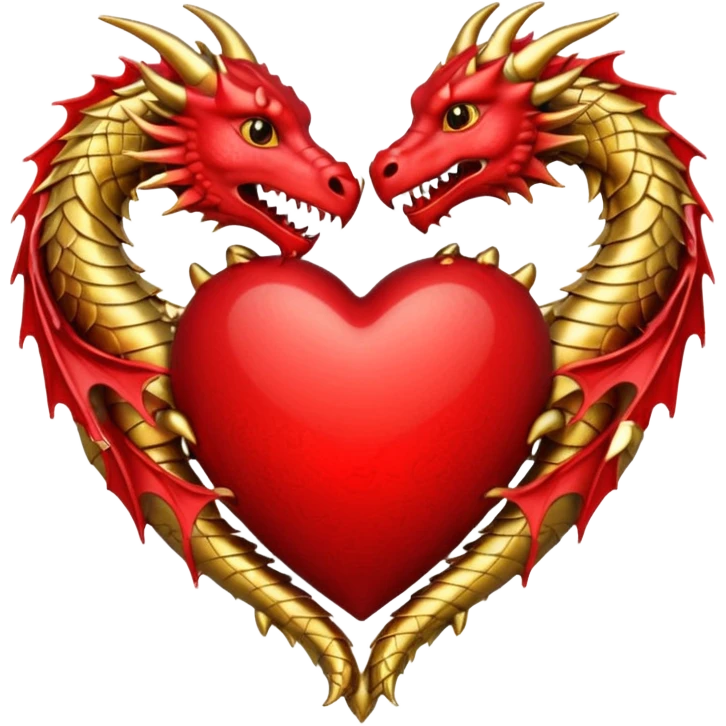 dragon themed heart emoji