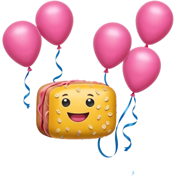 spam meat pink balloons emoji