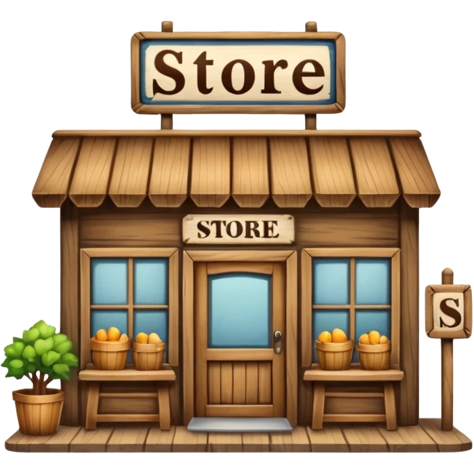 shop with the word store in the sign emoji