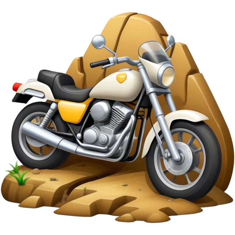 moto dans un fossé  emoji