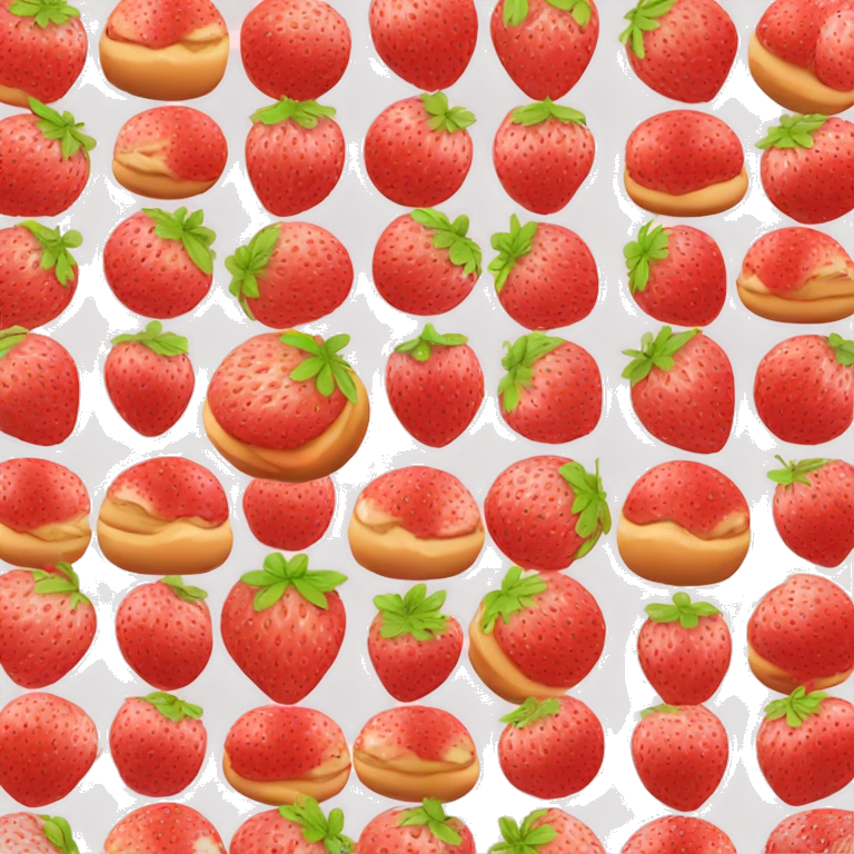 Strawberry filled buns emoji