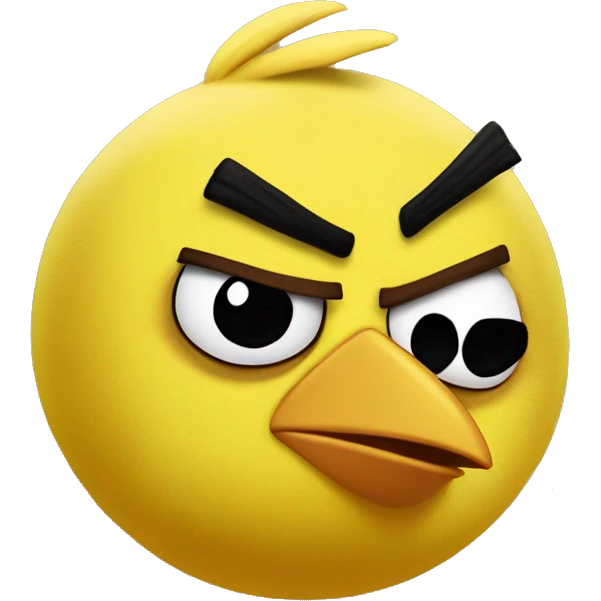 yellow angry bird put onto 2019 breakup album IGOR emoji