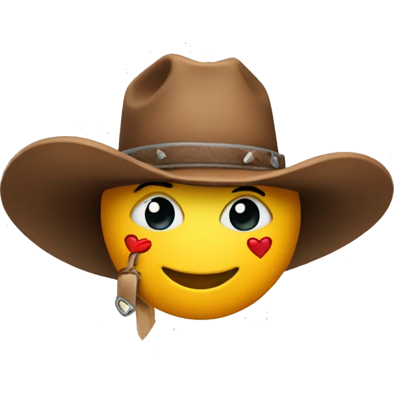 Heart with a cowboy hat emoji