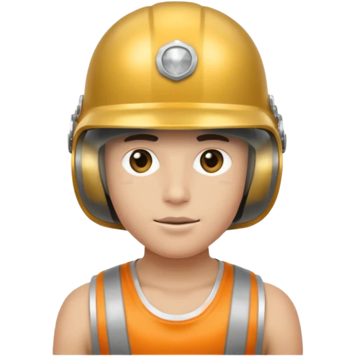 голова в танковом шлемафоне emoji