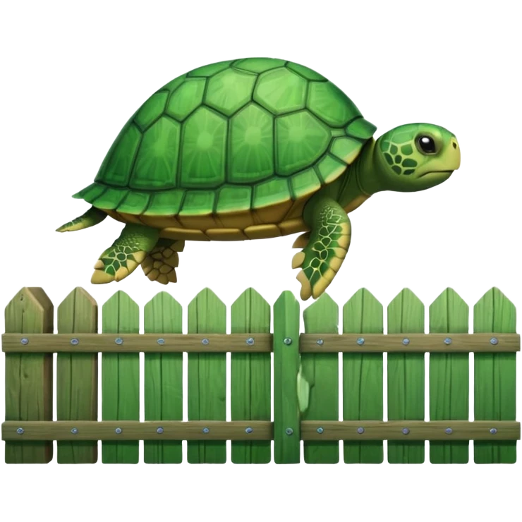 Turtle on a fence post emoji